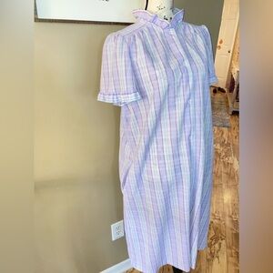 Vintage nightgown size L pastel stripes made in USA